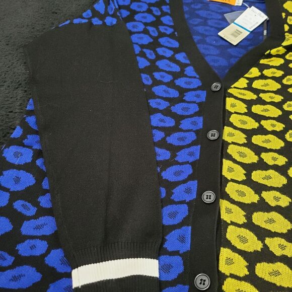 One A Womens Sweater Multicolor Size XL 100% Rayon Long Sleeve Button Up NWT - Picture 12 of 12